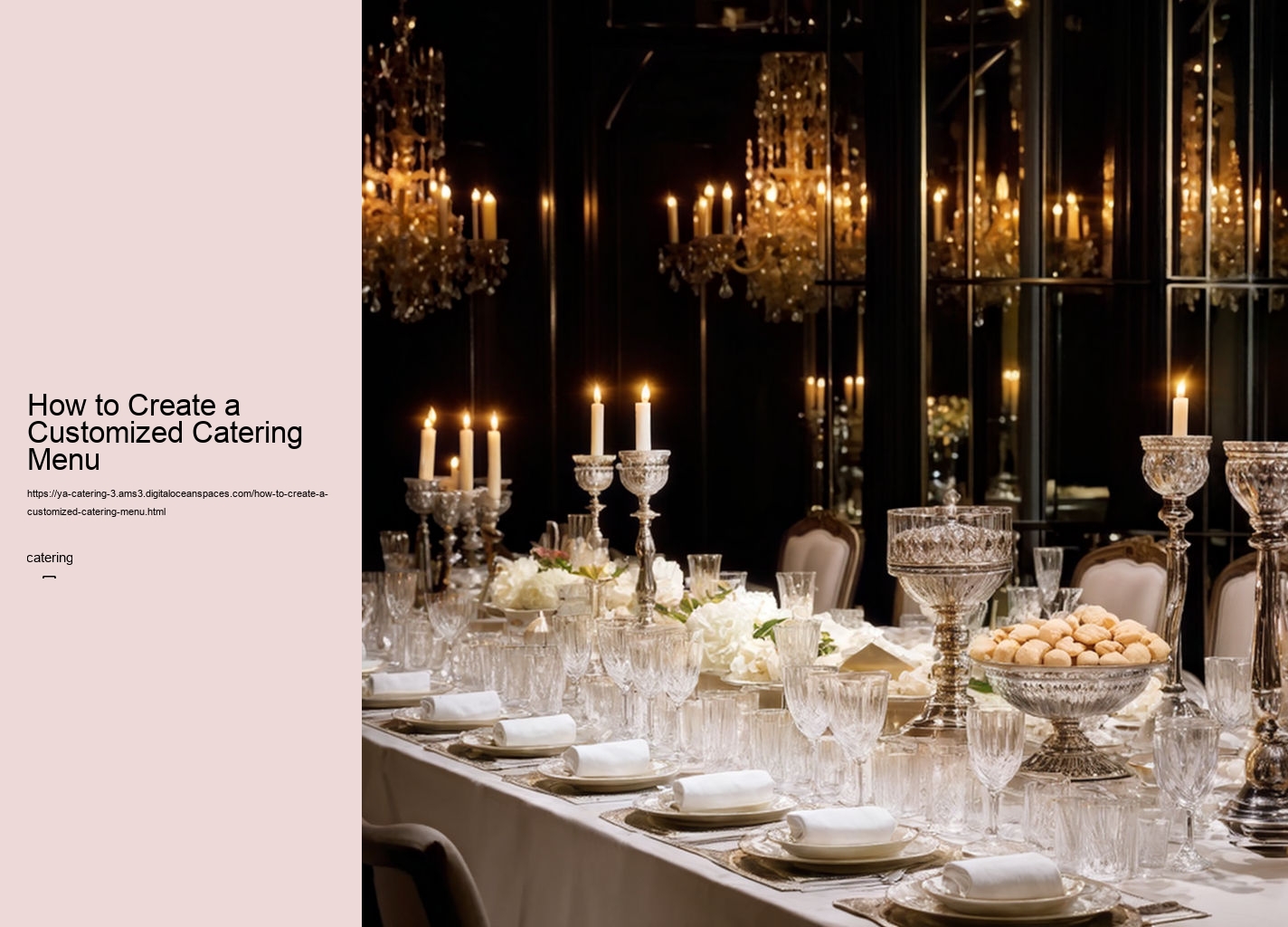 How to Create a Customized Catering Menu