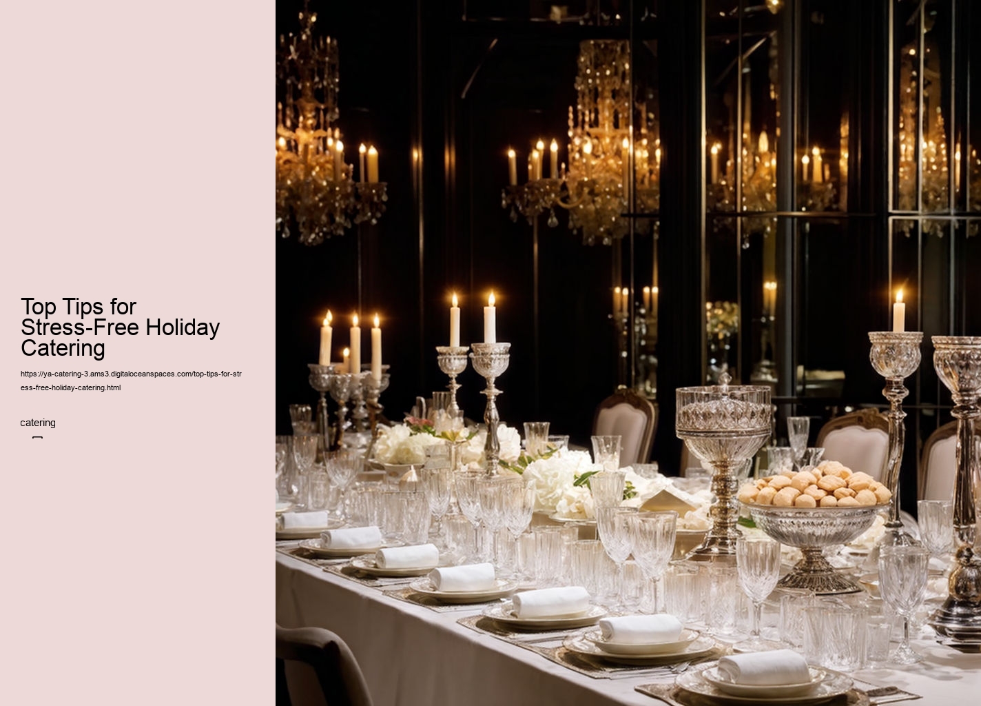 Top Tips for Stress-Free Holiday Catering